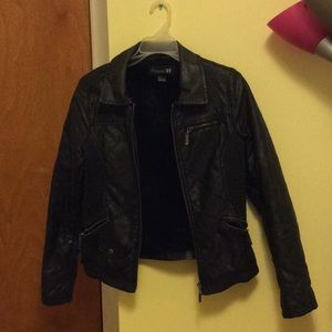 Black leather jacket